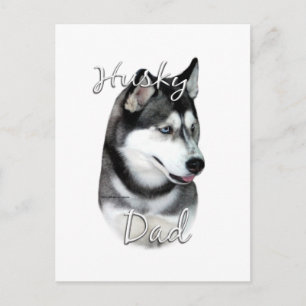 Siberian Husky (blk) Dad 2 Postcard