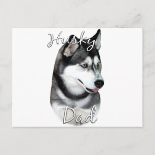 Siberian Husky (blk) Dad 2 Postcard