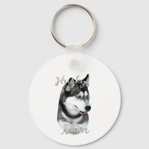 Siberian Husky (blk) Mum 2 Key Ring