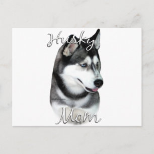 Siberian Husky (blk) Mum 2 Postcard