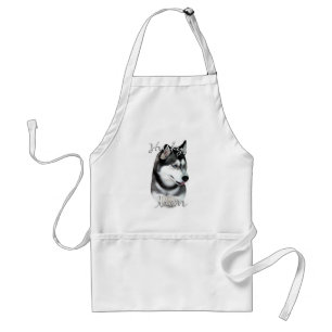 Siberian Husky (blk) Mum 2 Standard Apron