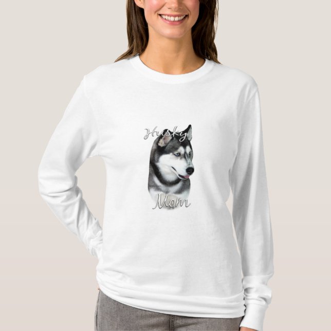 Siberian Husky (blk) Mum 2 T-Shirt (Front)