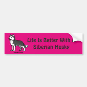 Siberian Husky Bumper Sticker