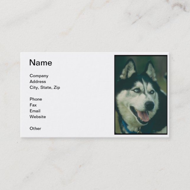 Siberian Husky Business Card (Front)