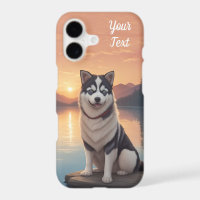 Siberian Husky by Lake