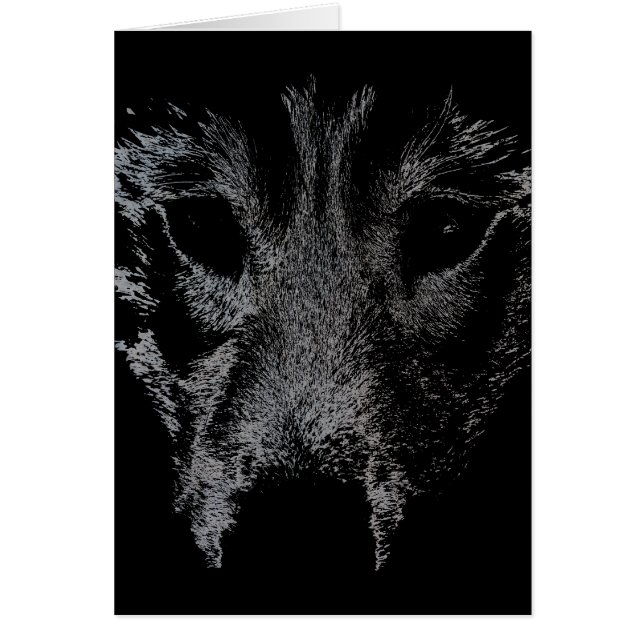 Siberian Husky Card Malamute Wolf Dog Card (Front)