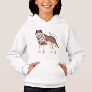 Siberian husky cartoon illustration