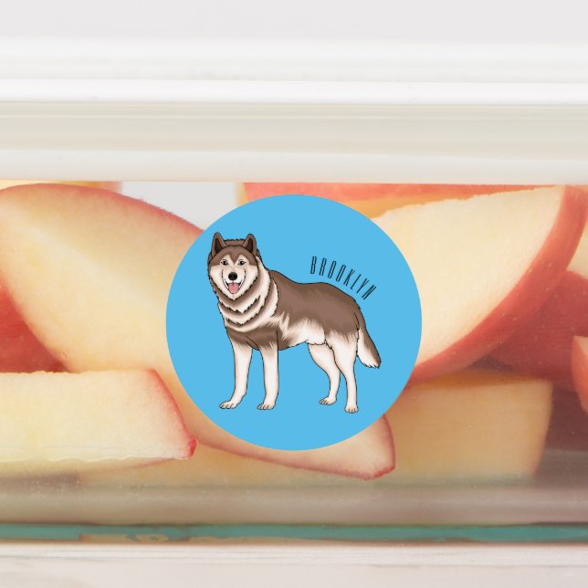 Siberian husky cartoon illustration (Affixed)