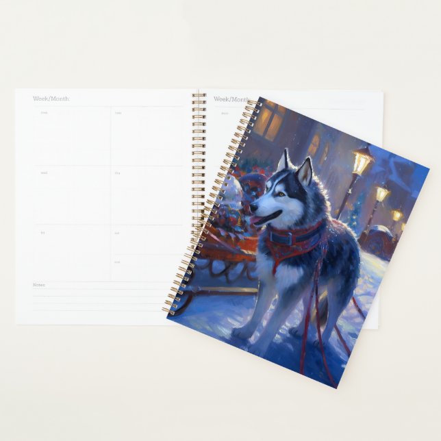 Siberian Husky Christmas Festive Season Planner (Display)