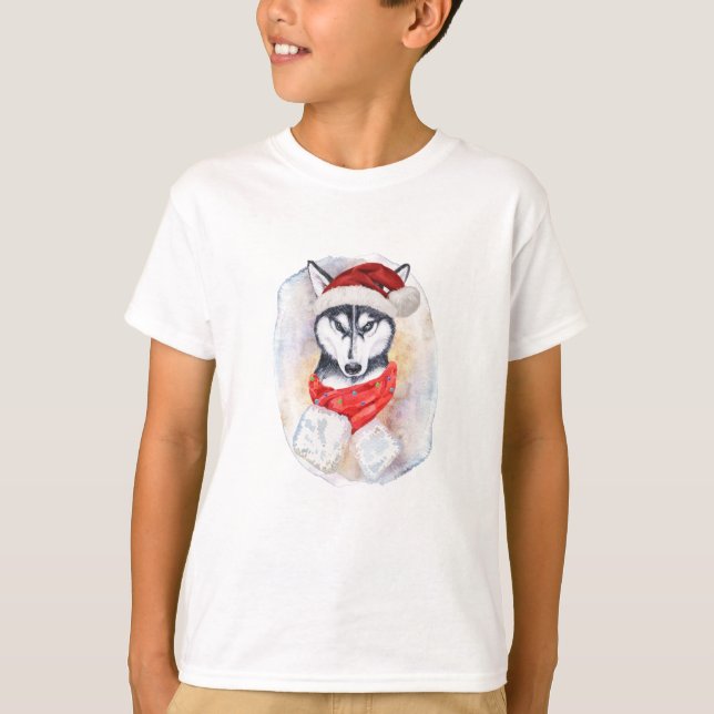 Siberian Husky Christmas Gifts For Dog Lovers T-Shirt (Front)