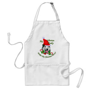 Siberian Husky Christmas Gifts Standard Apron