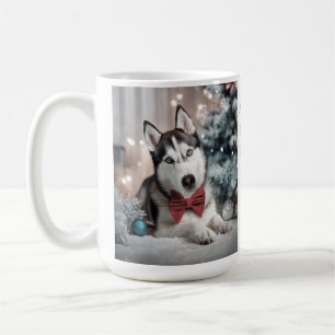 Siberian Husky Christmas Mug