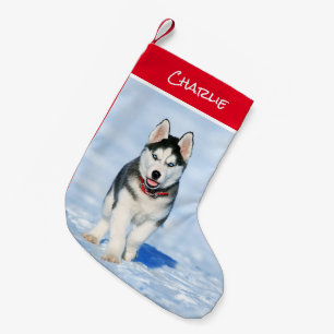 Siberian Husky Christmas Stocking