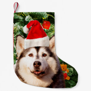 Siberian Husky Christmas Tree Ornaments Snowman Small Christmas Stocking