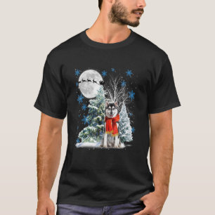 Siberian Husky Christmas Xmas Tree Funny Snow Xmas T-Shirt