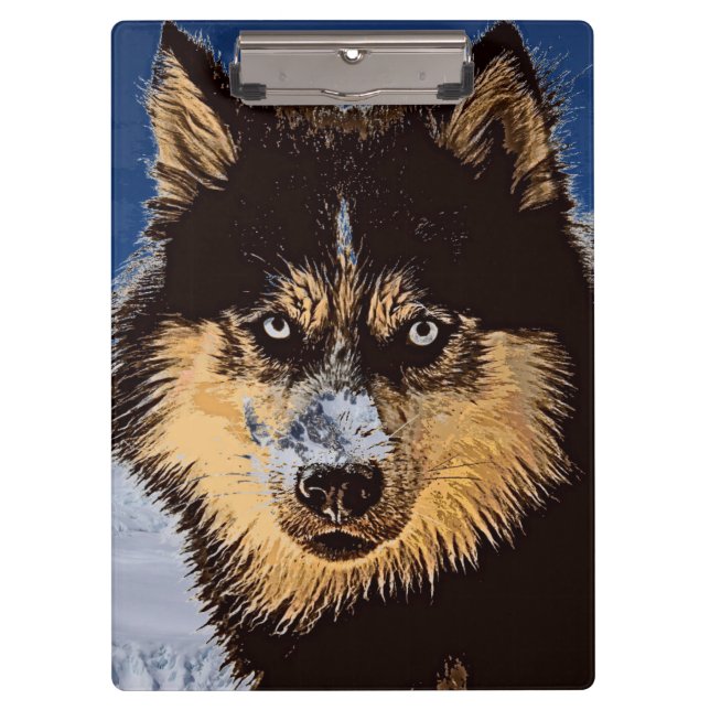 Siberian Husky Clipboard (Front)