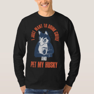 Siberian Husky Coffee Funny Siberian Husky T-Shirt