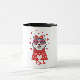Siberian Husky coffee mug Valentine's Day 2026