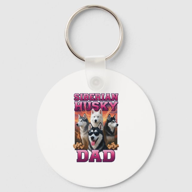 Siberian Husky Copy Copy Copy Key Ring (Front)