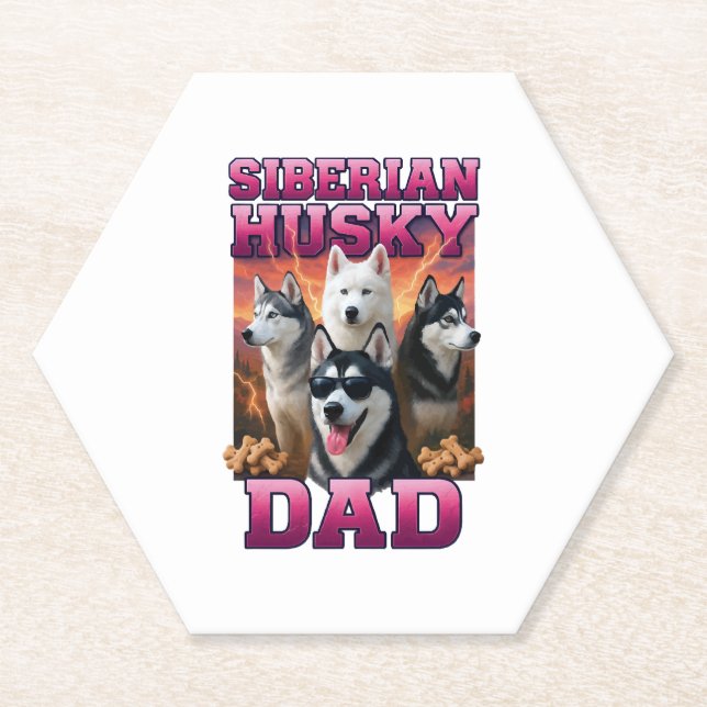 Siberian Husky Copy Copy Copy Paper Coaster (Front)