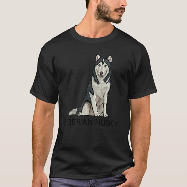 Siberian Husky Crazy Dog T-Shirt (Front)