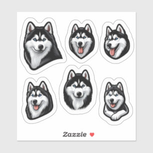 Siberian Husky Custom-Cut Vinyl Sticker
