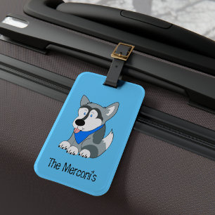 Siberian Husky Customisable Luggage Tag