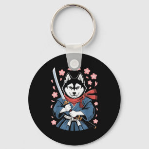 Siberian Husky Dad Cute Japanese Anime Stuff Samur Key Ring