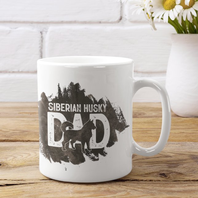 Siberian husky Dad Dog Breed Lover Father's Day Coffee Mug (Creator Uploaded)