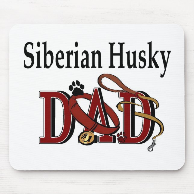 Siberian Husky Dad Gifts Mouse Mat (Front)