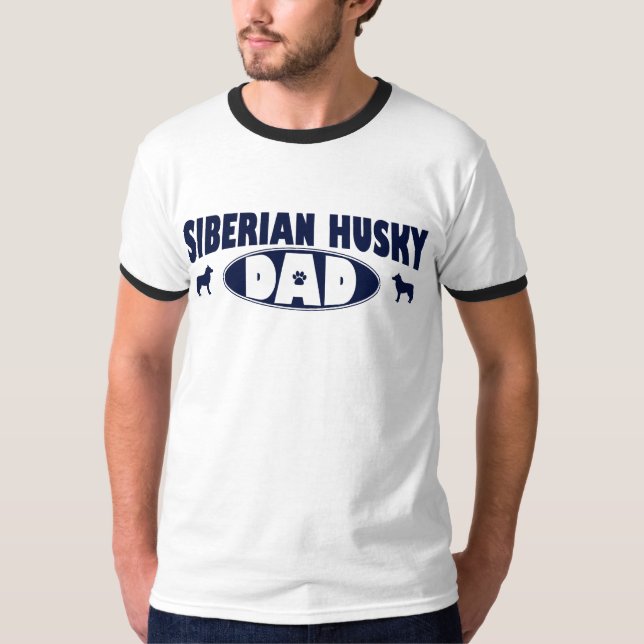 Siberian Husky Dad T-Shirt (Front)