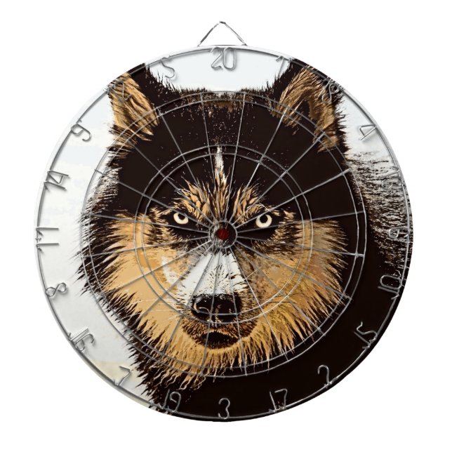 Siberian Husky Dartboard (Front)