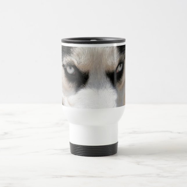 Siberian Husky Demon 4 Travel Mug (Center)
