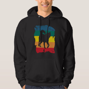 Siberian Husky Distressed Vintage Retro Silhouette Hoodie
