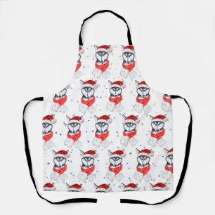 Siberian Husky Dog Breed Christmas Stars Apron