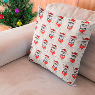 Siberian Husky Dog Breed Christmas Stars Cushion