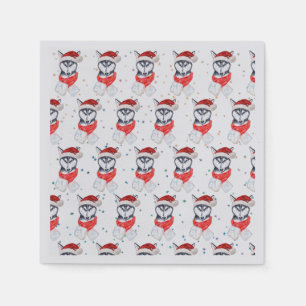 Siberian Husky Dog Breed Christmas Stars Napkin