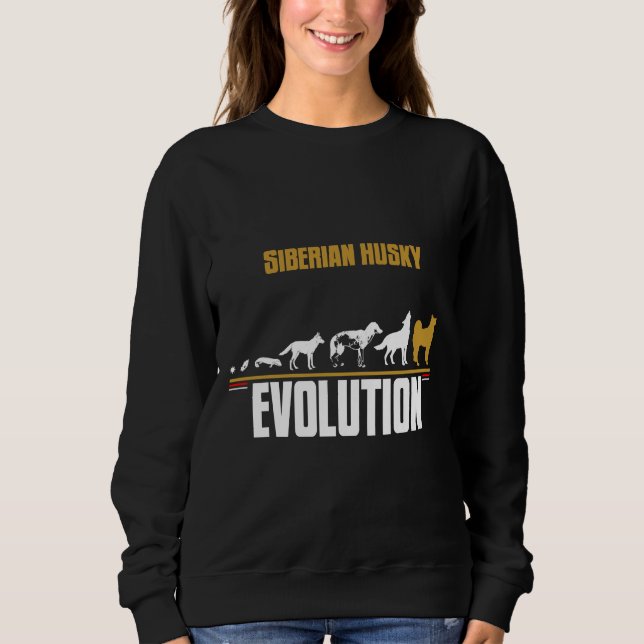 Siberian Husky Dog Breed Evolution Sweatshirt (Front)