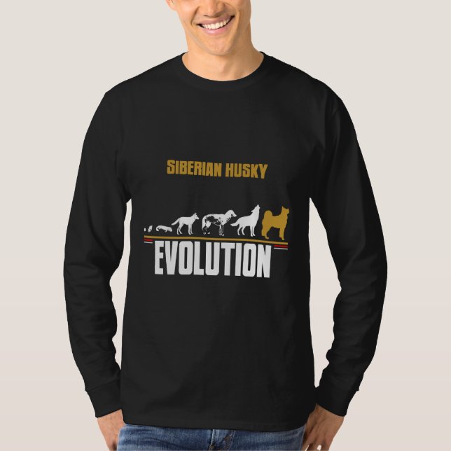 Siberian Husky Dog Breed Evolution T-Shirt (Front)