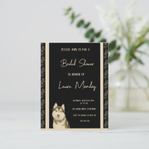 Siberian Husky dog  Bridal Shower Invitation