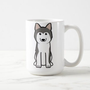 Siberian Husky Dog Cartoon Coffee Mug