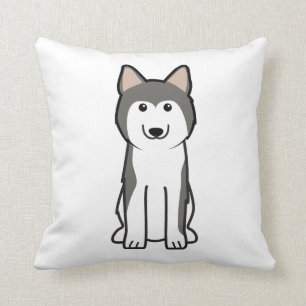Siberian Husky Dog Cartoon Cushion