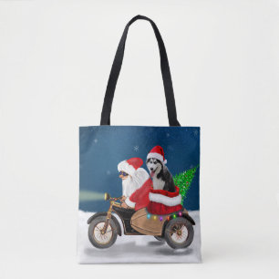 Siberian Husky Dog Christmas Santa Claus Tote Bag