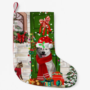 Siberian Husky Dog Christmas  Small Christmas Stocking