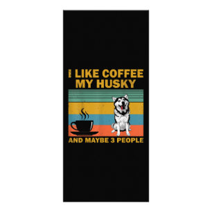 Siberian Husky Dog Coffee Lovers Quote Gift Rack Card