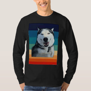 Siberian Husky Dog Dad Winkingbeautiful Siberian H T-Shirt