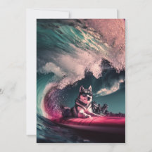 Siberian Husky Dog Days of Summer Greeting Cards