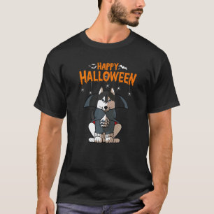 Siberian Husky Dog Halloween Costume Vampire Dracu T-Shirt