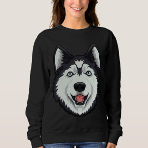 Siberian Husky Dog Head Siberian Husky Dog Sweatshirt