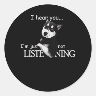 Siberian Husky Dog Husky Dog Lovers Classic Round Sticker